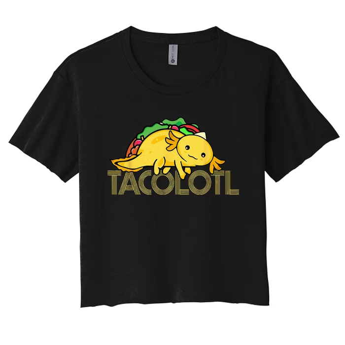 Taco Lover Men Axolotl Lover Women Cute Mexican Axolotl Women's Crop Top Tee