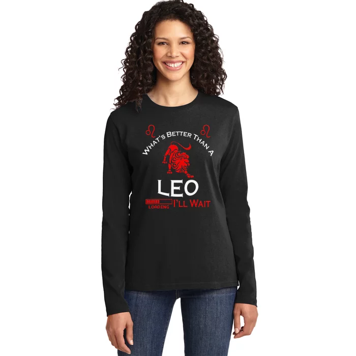 Team Leo Man or Leo Woman Retro Style Horoscope Birthday Ladies Long Sleeve Shirt