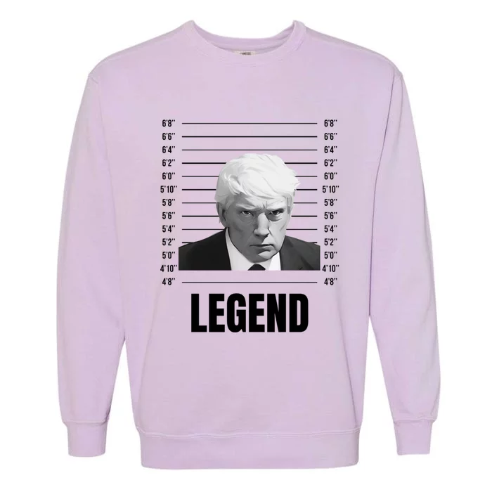 Trump Legend Mugshot Republican Conservative Gift Garment-Dyed Sweatshirt