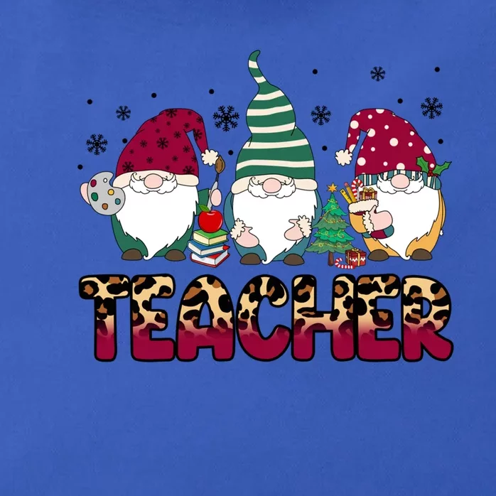 Teacher Leopard Merry Christmas Teacher Gnomes Xmeaningful Giftmas Great Gift Zip Tote Bag