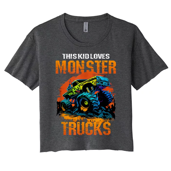 This Loves Monster Trucks Monster Truck Women's Crop Top Tee