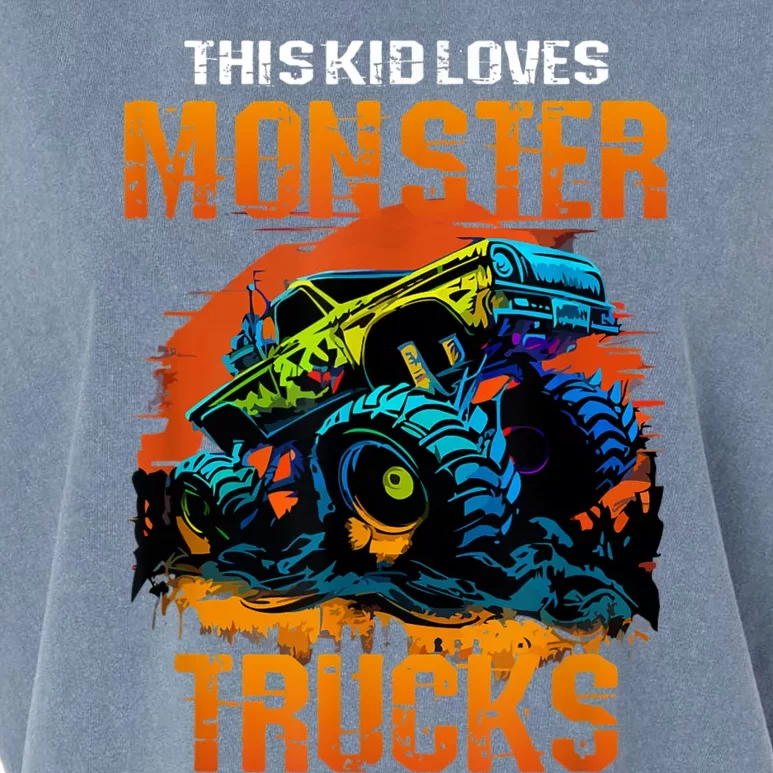 This Loves Monster Trucks Monster Truck Garment-Dyed Women's Muscle Tee