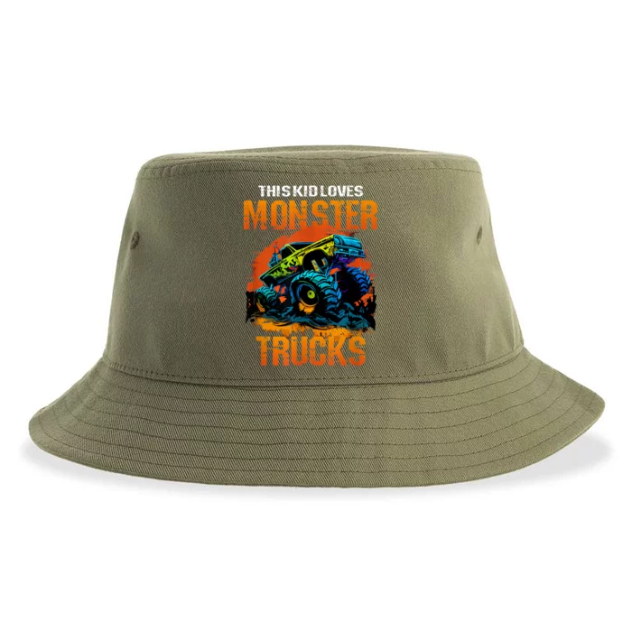 This Loves Monster Trucks Monster Truck Sustainable Bucket Hat