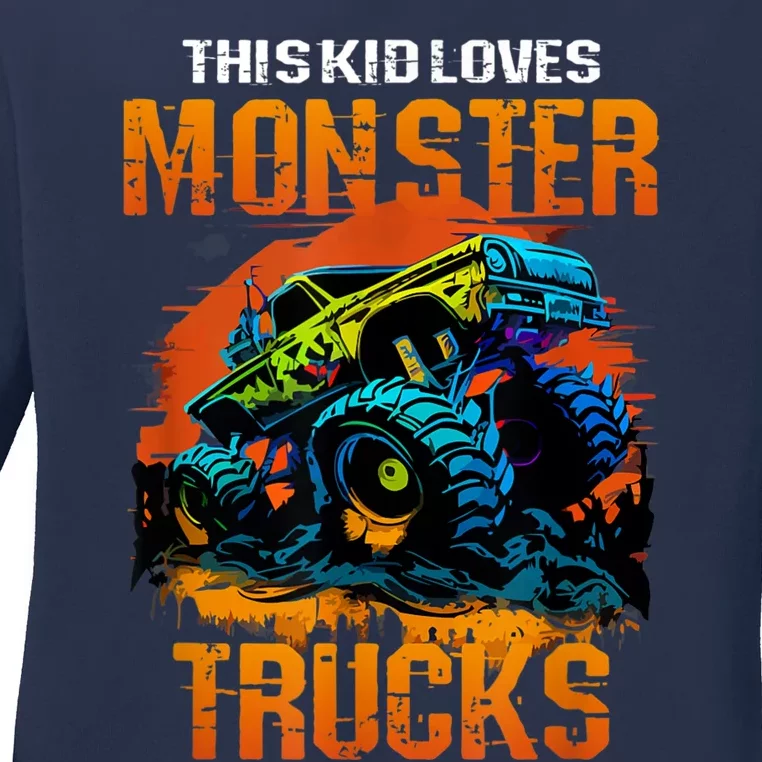 This Loves Monster Trucks Monster Truck Ladies Long Sleeve Shirt