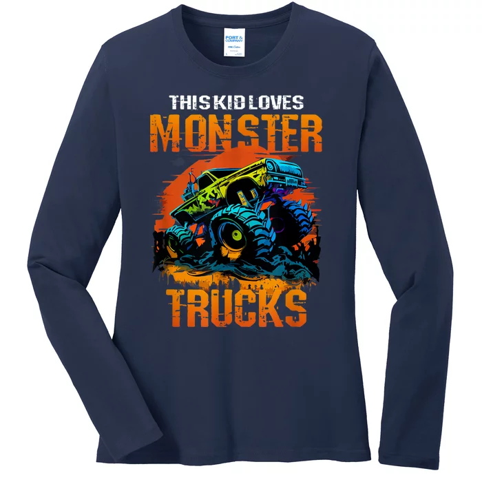 This Loves Monster Trucks Monster Truck Ladies Long Sleeve Shirt