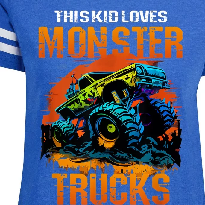 This Loves Monster Trucks Monster Truck Enza Ladies Jersey Football T-Shirt