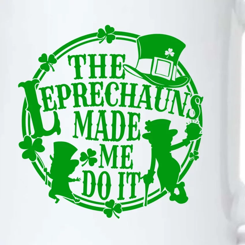 The Leprechauns Made Me Do It Funny St Patrick Day Black Color Changing Mug