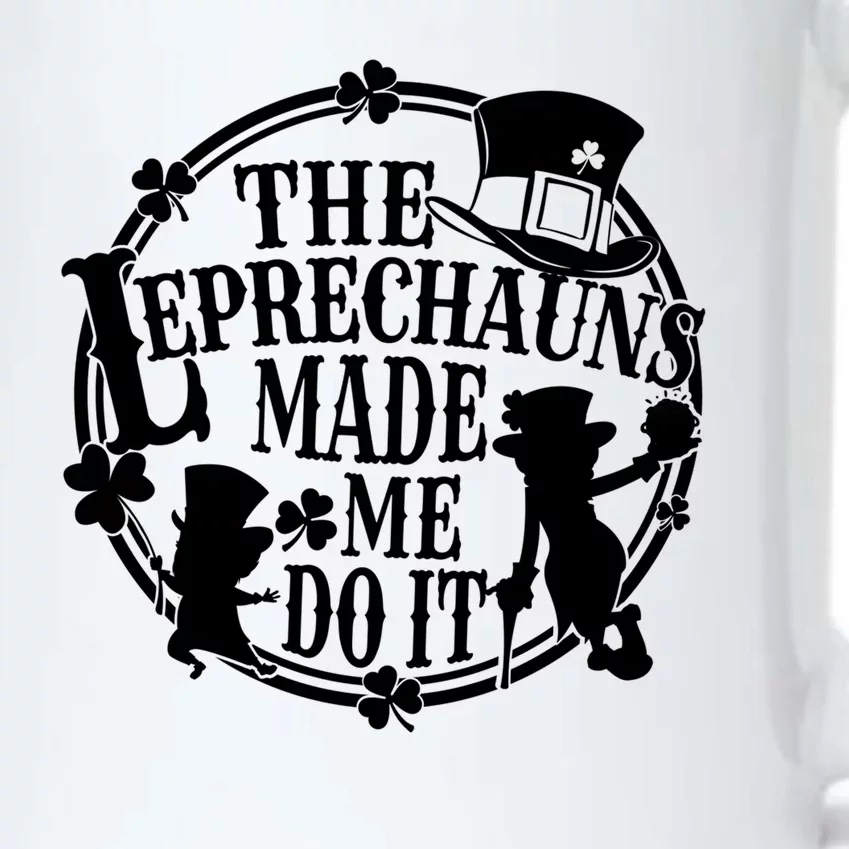 The Leprechauns Made Me Do It Funny St Patrick Day Black Color Changing Mug