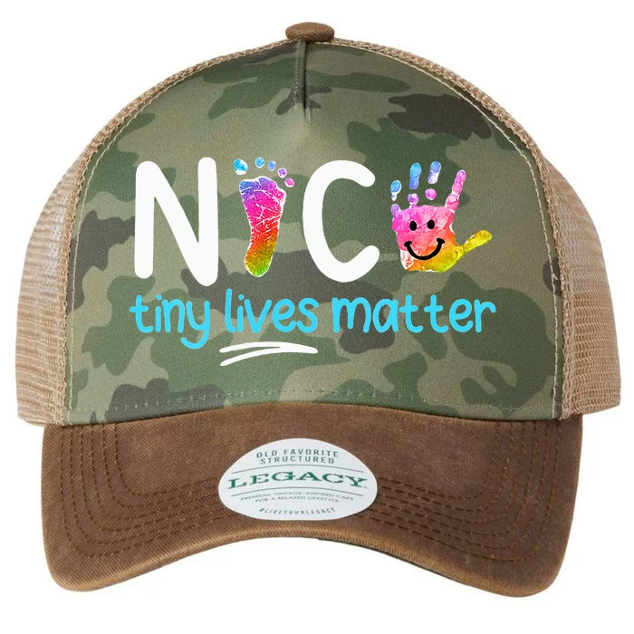 Tiny Lives Matter NICU Nursing Neonatal Nurses Legacy Tie Dye Trucker Hat