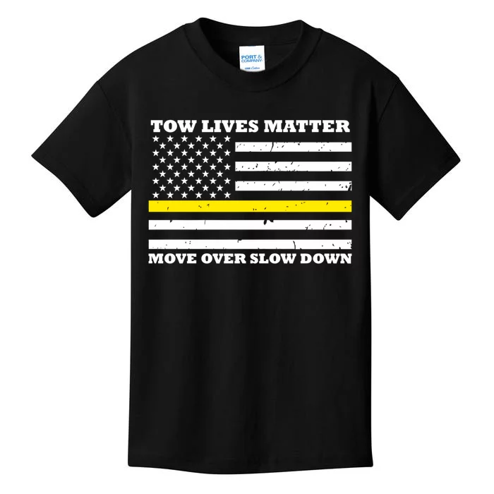 Tow Lives Matter Move Over Slow Down Kids T-Shirt