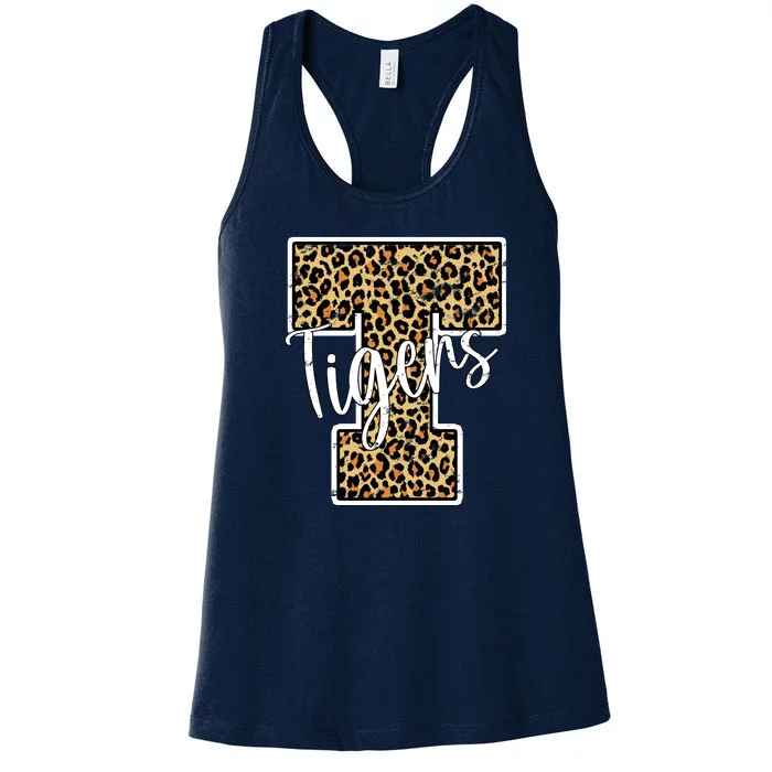 Tigers Leopard Mascot Women's Racerback Tank