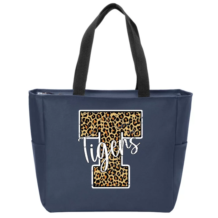 Tigers Leopard Mascot Zip Tote Bag