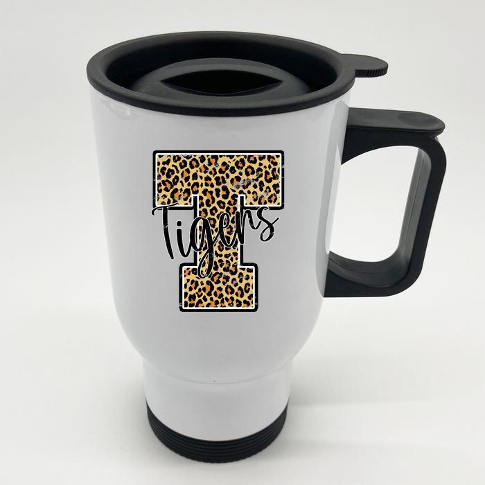 Tigers Leopard Mascot Front & Back Stainless Steel Travel Mug