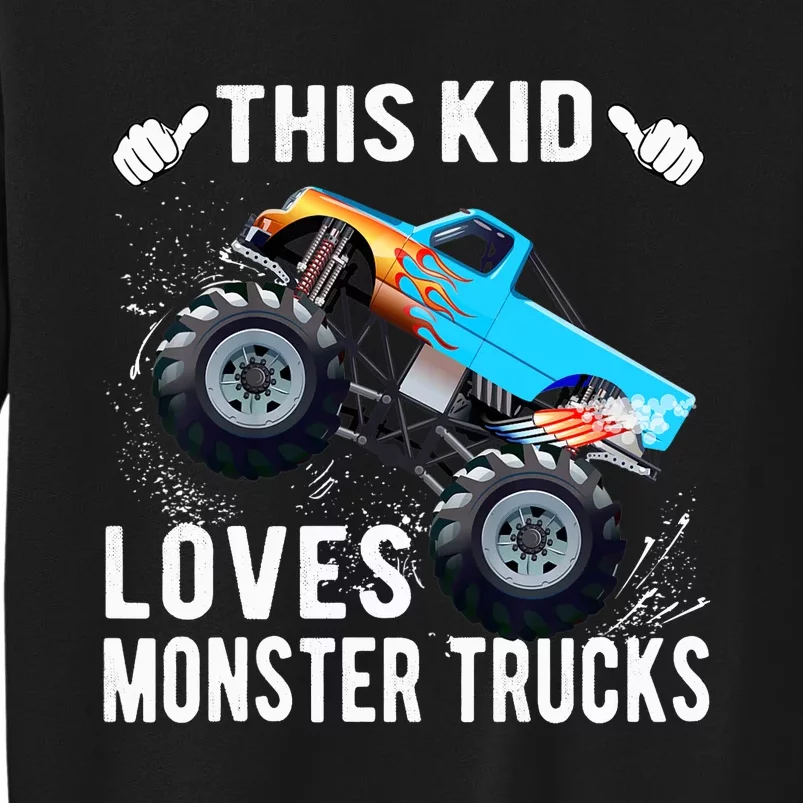 This Loves Monster Trucks Boys And Girls Gift Sweatshirt