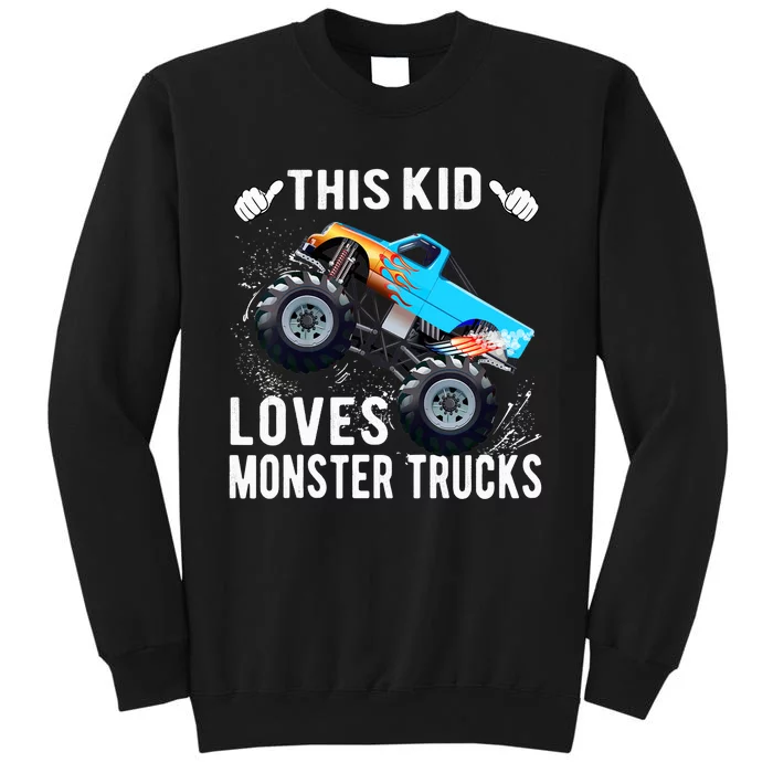 This Loves Monster Trucks Boys And Girls Gift Sweatshirt