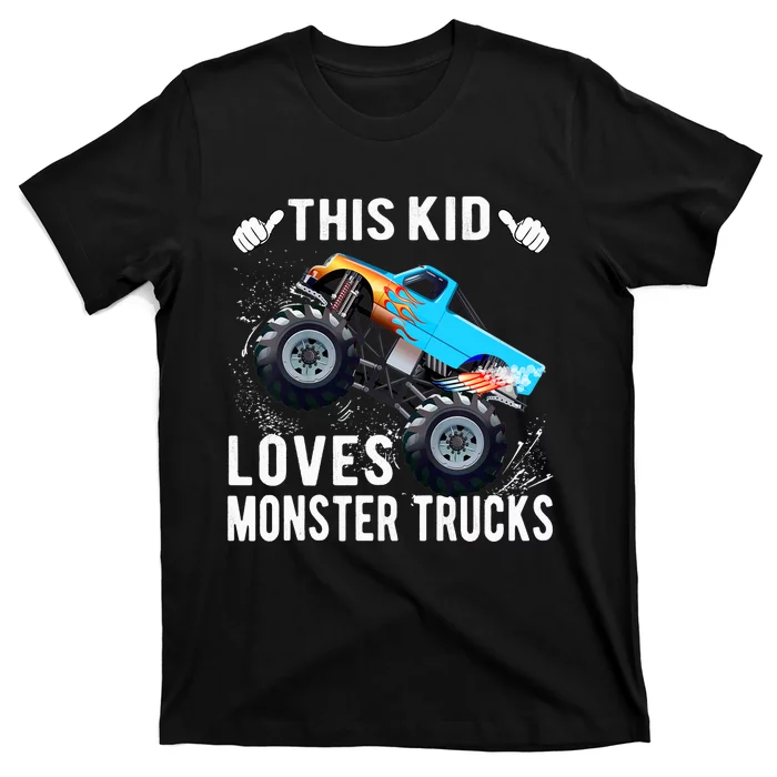 This Loves Monster Trucks Boys And Girls Gift T-Shirt