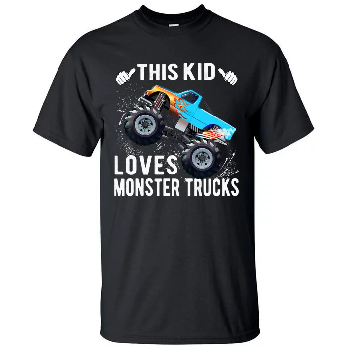 This Loves Monster Trucks Boys And Girls Gift Tall T-Shirt