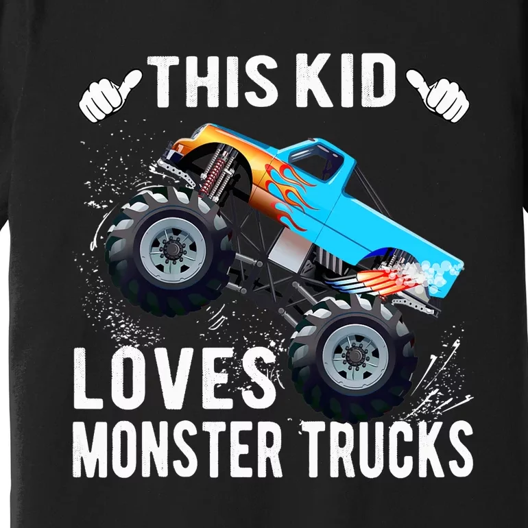 This Loves Monster Trucks Boys And Girls Gift Premium T-Shirt