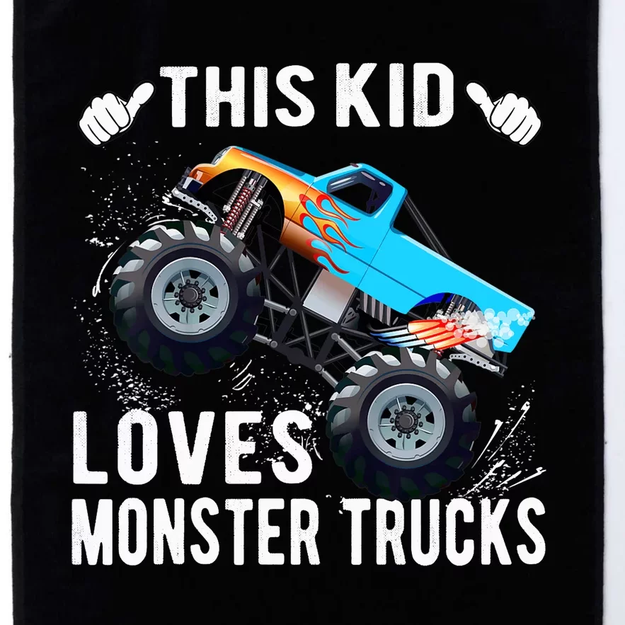 This Loves Monster Trucks Boys And Girls Gift Platinum Collection Golf Towel