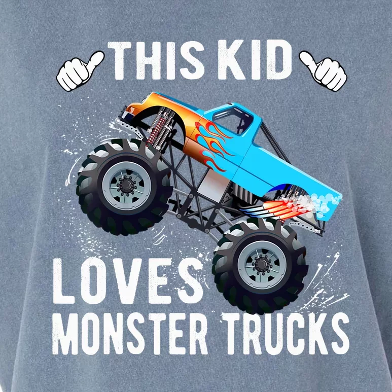 This Loves Monster Trucks Boys And Girls Gift Garment-Dyed Women's Muscle Tee