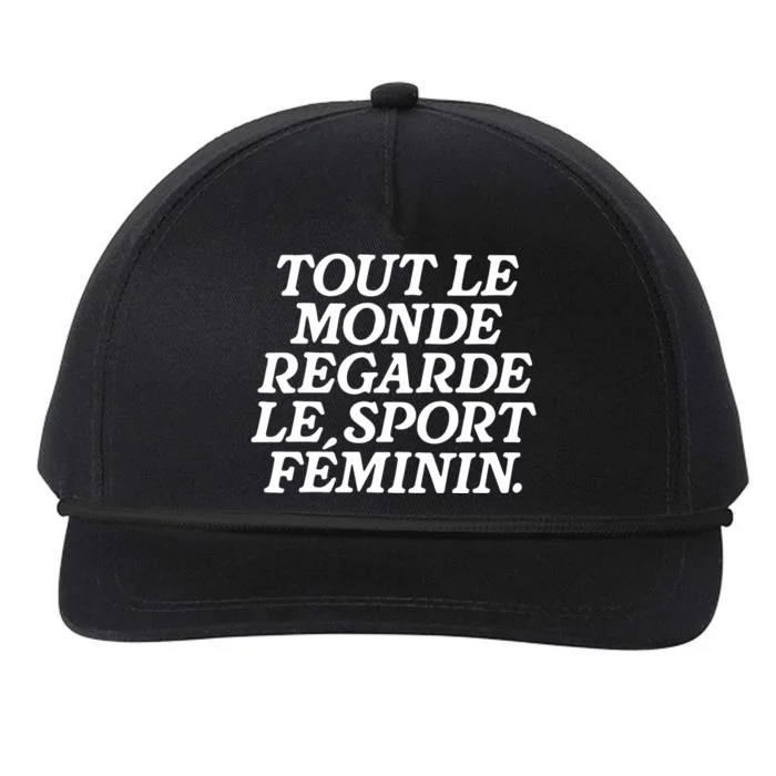 Tout Le Monde Regarde Le Sport Feminin Women’S Sports Snapback Five-Panel Rope Hat