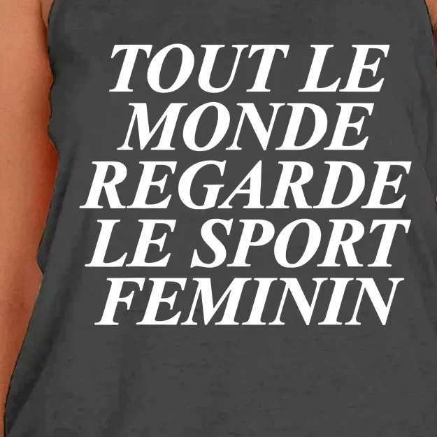 Tout Le Monde Regarde Le Sport Feminin Women's Knotted Racerback Tank