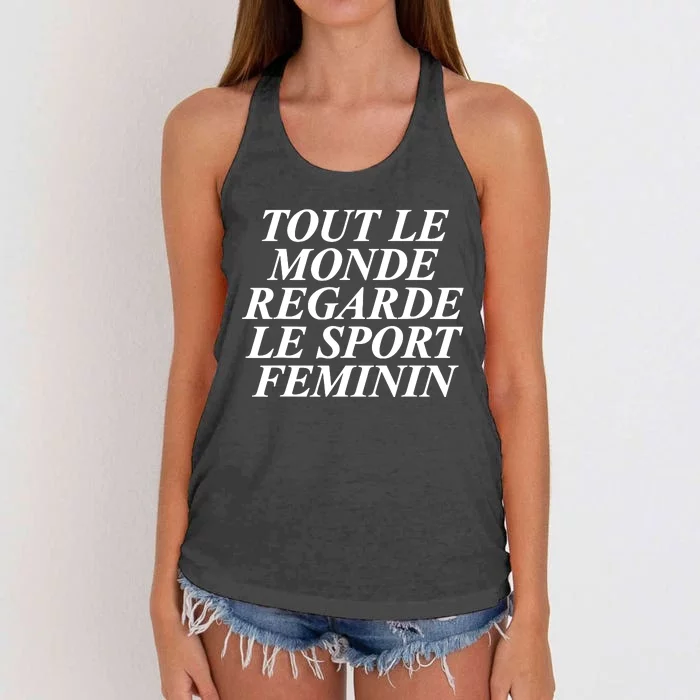 Tout Le Monde Regarde Le Sport Feminin Women's Knotted Racerback Tank