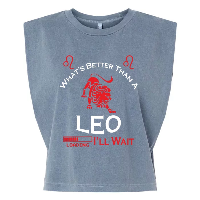 Team Leo Man Or Leo Woman Retro Style Horoscope Birthday Garment-Dyed Women's Muscle Tee