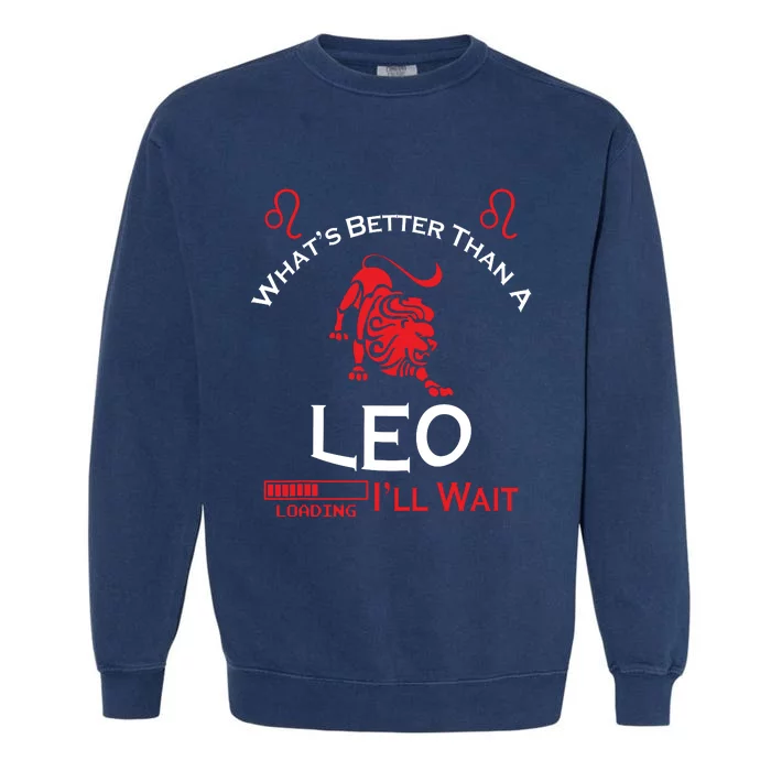 Team Leo Man Or Leo Woman Retro Style Horoscope Birthday Garment-Dyed Sweatshirt