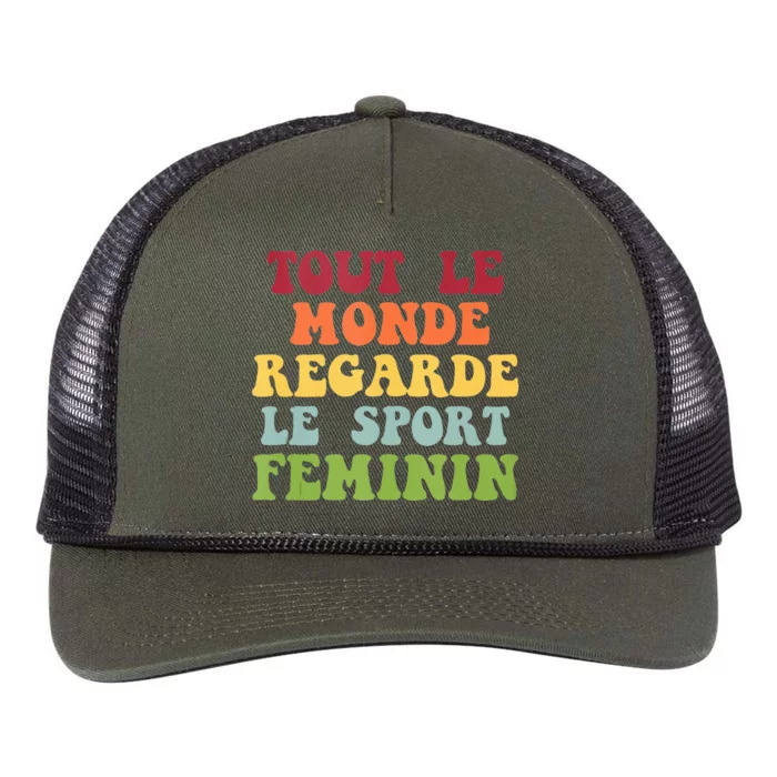 Tout Le Monde Ragarde Le Sport Feminin Retro Rope Trucker Hat Cap