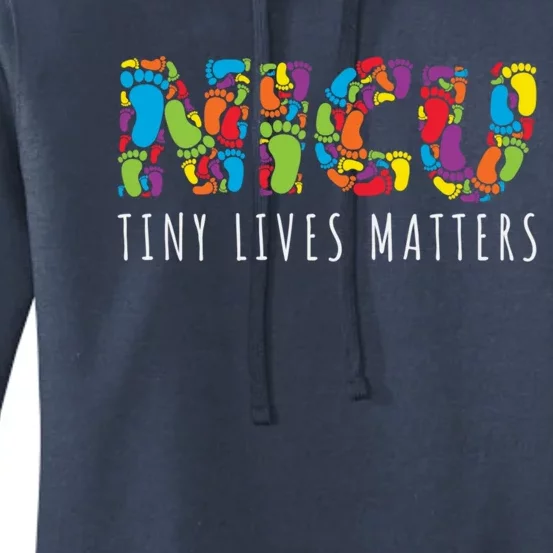 Tiny Lives Matters My Nicu Hero Prematurity Awareness Gift Women's Pullover Hoodie