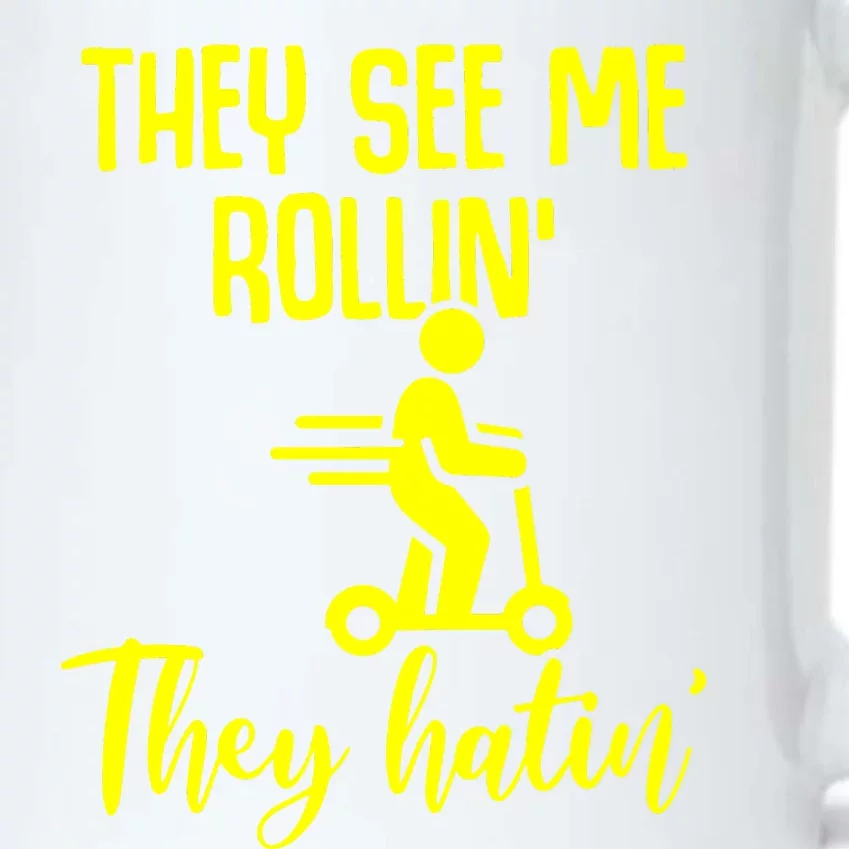 They Lake Me Rollin They Hatin Black Color Changing Mug