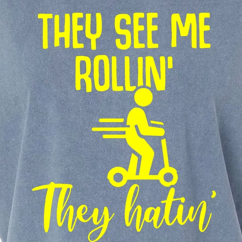 They Lake Me Rollin They Hatin Garment-Dyed Women's Muscle Tee