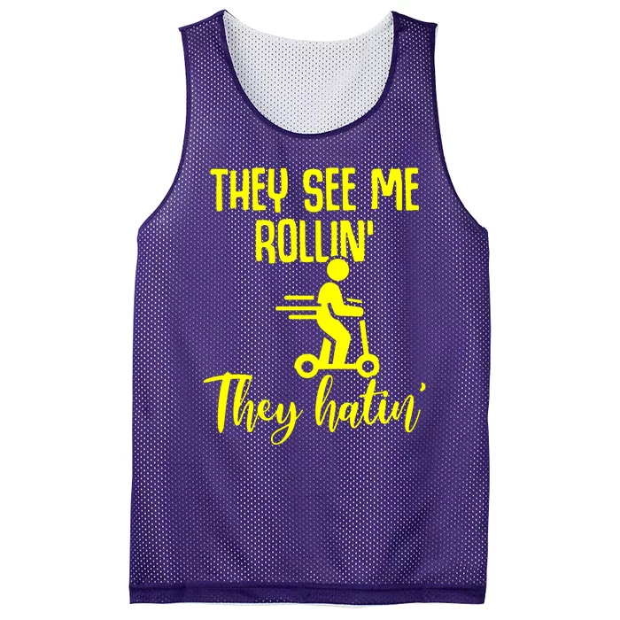 They Lake Me Rollin They Hatin Mesh Reversible Basketball Jersey Tank