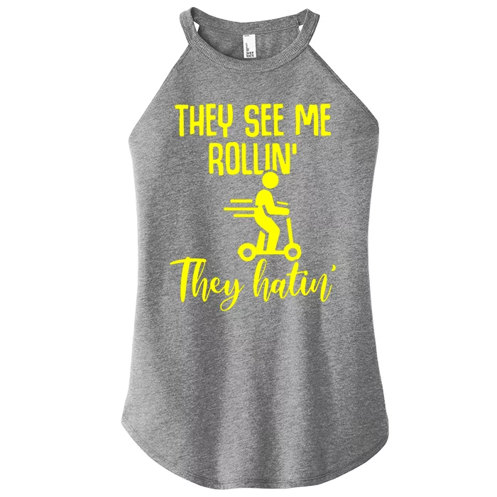 They Lake Me Rollin They Hatin Women’s Perfect Tri Rocker Tank