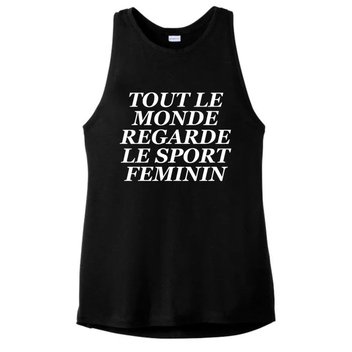 Tout Le Monde Regarde Le Sport Feminin Ladies Tri-Blend Wicking Tank