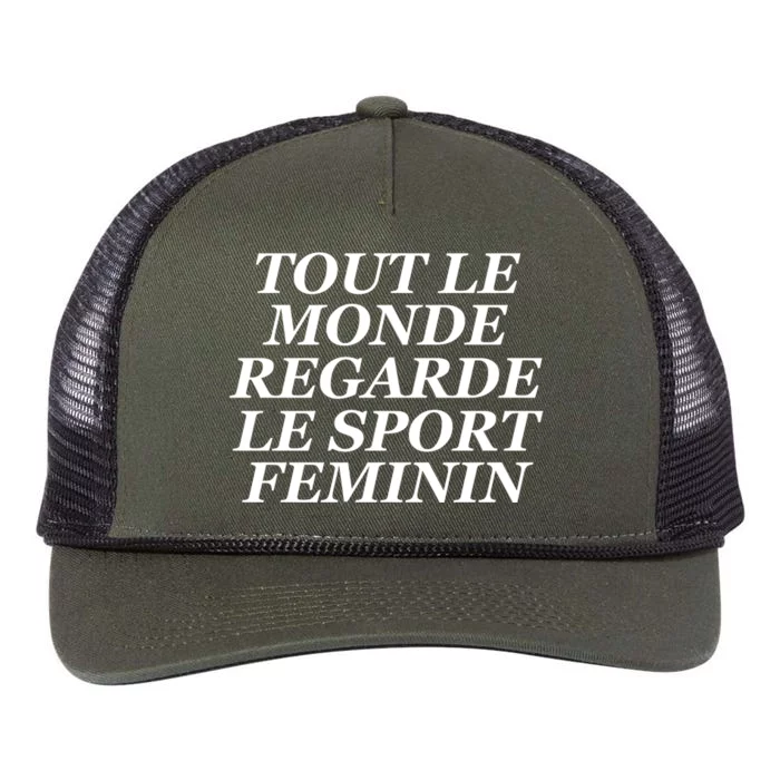 Tout Le Monde Regarde Le Sport Feminin Retro Rope Trucker Hat Cap