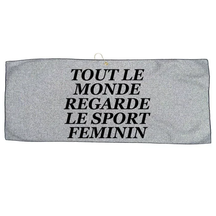 Tout Le Monde Regarde Le Sport Feminin Large Microfiber Waffle Golf Towel