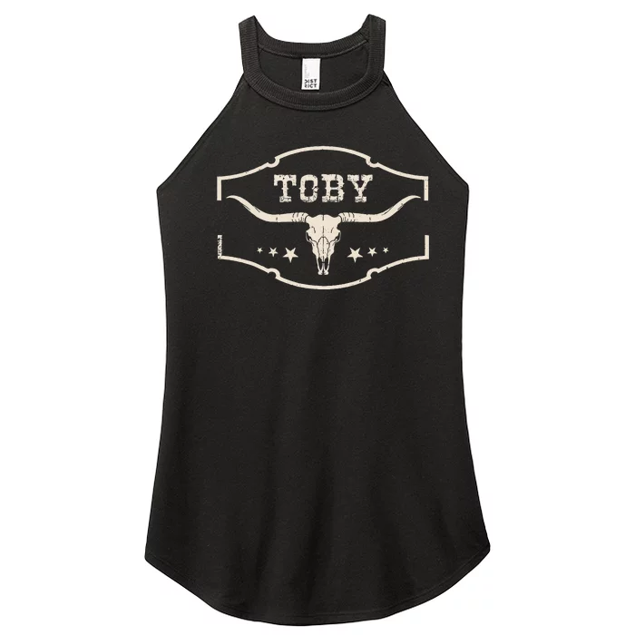 Toby Last Name Personalized Vintage Team Toby Women’s Perfect Tri Rocker Tank