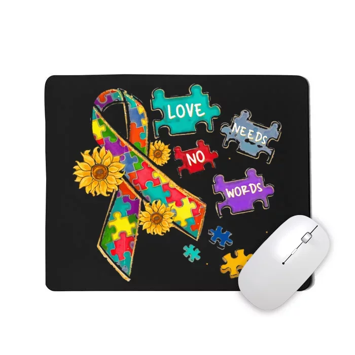 Teacher Love Needs No Word Autism Teacher Mousepad