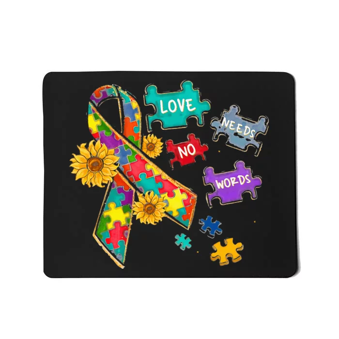 Teacher Love Needs No Word Autism Teacher Mousepad