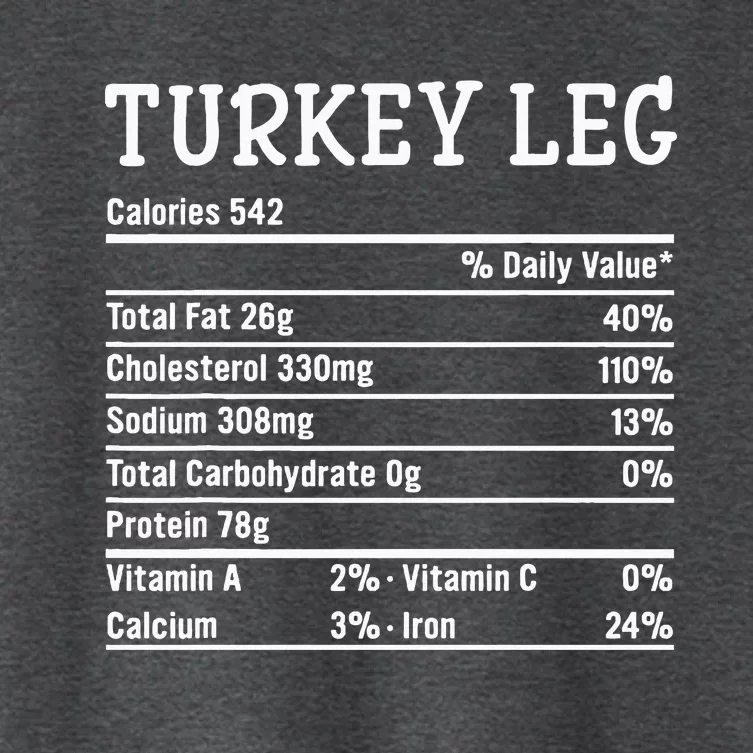 Turkey Leg Nutrition Thanksgiving Costume Food Facts Xmas Women's Crop Top Tee