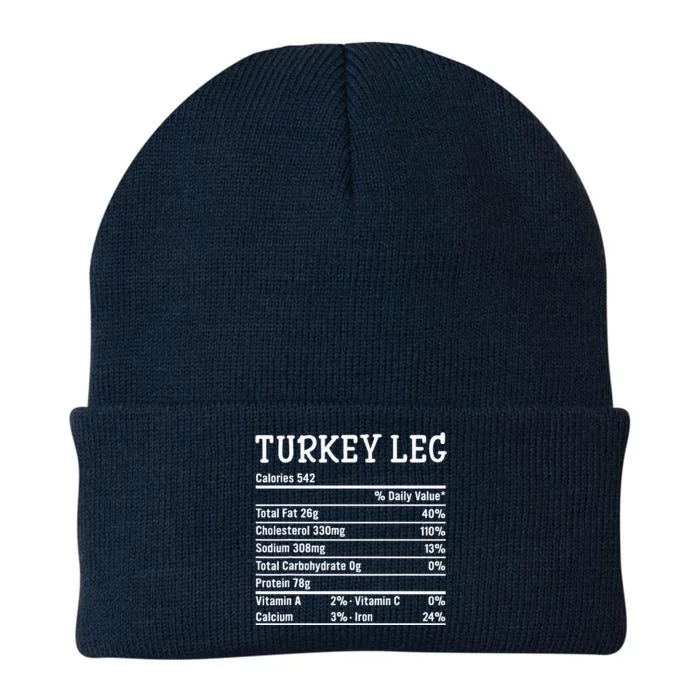 Turkey Leg Nutrition Thanksgiving Costume Food Facts Xmas Knit Cap Winter Beanie