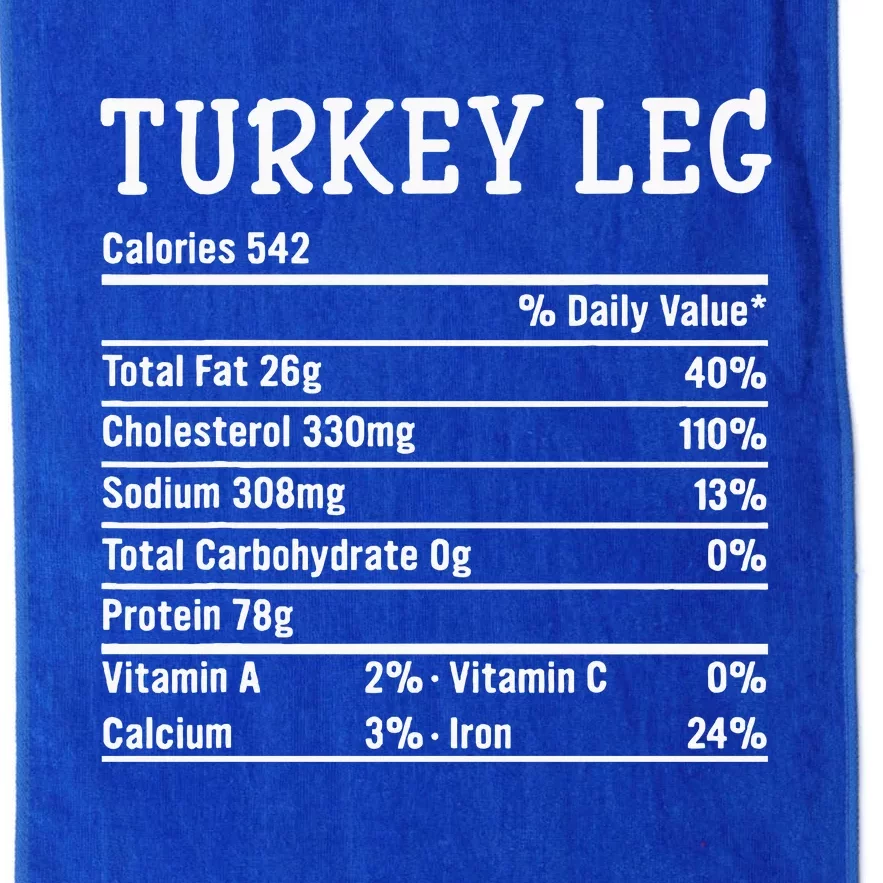 Turkey Leg Nutrition Thanksgiving Costume Food Facts Xmas Platinum Collection Golf Towel