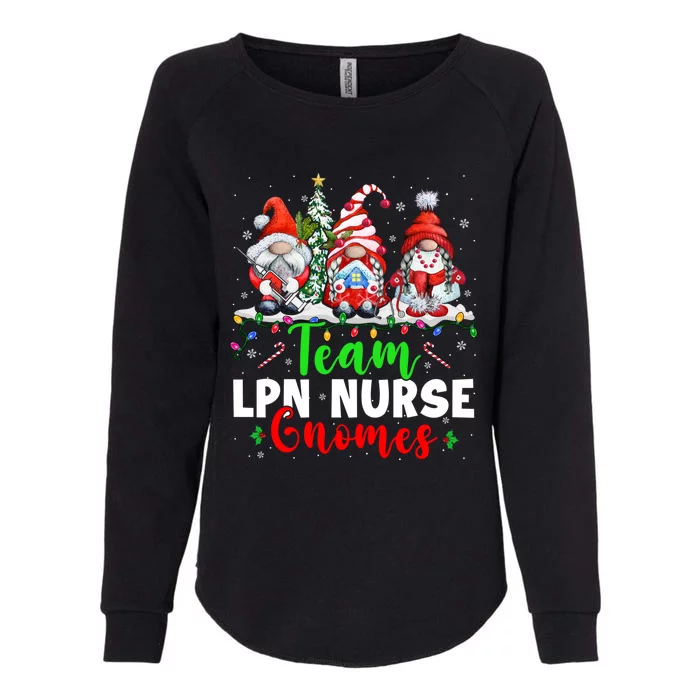 Team Lpn Nurse Gnomes Christmas Lights Three Gnomes Nurse Meaningful Gift Womens California Wash Sweatshirt