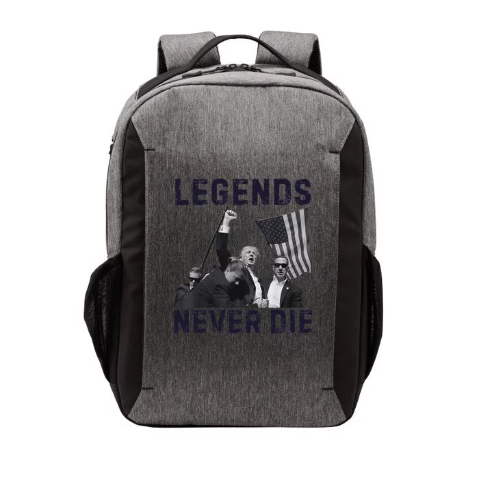 Trump Legends Never Die Fight Trump Assassination Attempt Vector Backpack