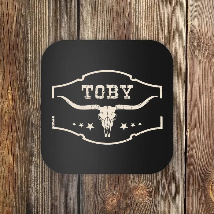 Toby Last Name Vintage Team Toby Family Pride Coaster