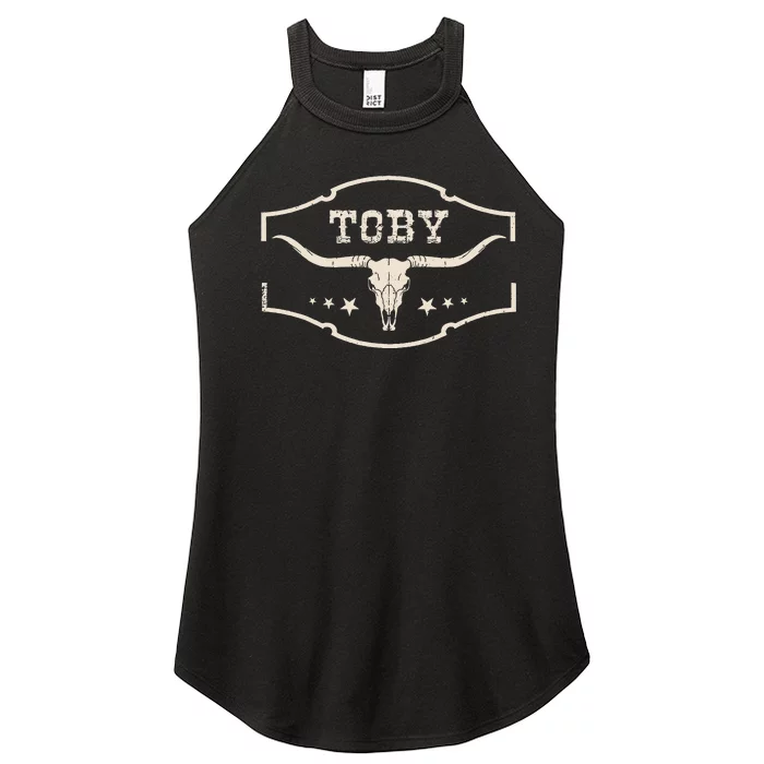 Toby Last Name Vintage Team Toby Family Pride Women’s Perfect Tri Rocker Tank