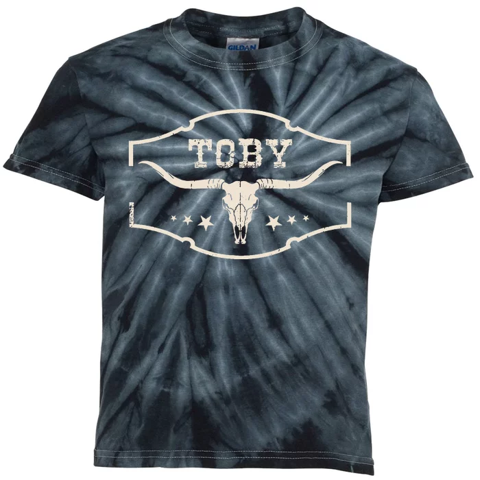 Toby Last Name Vintage Team Toby Family Pride Kids Tie-Dye T-Shirt