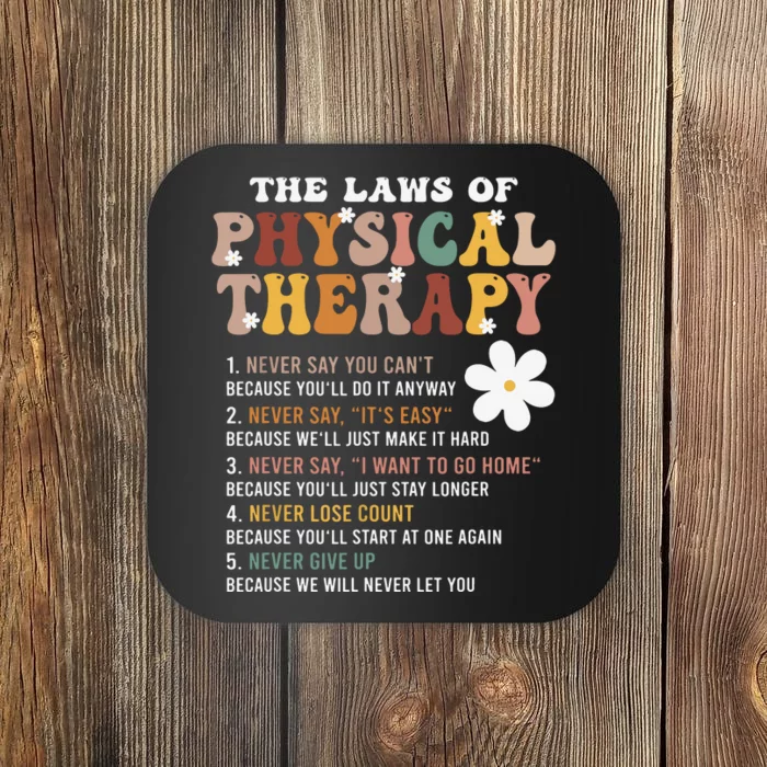 The Laws Of Physical Therapy Physical Therapist Coaster